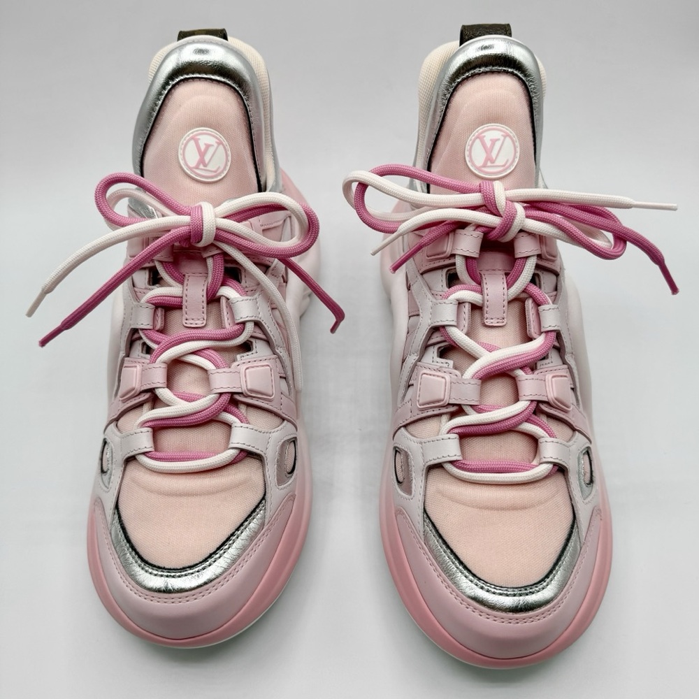 NEW Louis Vuitton Pink Archlight Chunky Oversized Platform Sneakers Trainers - Picture 2 of 11
